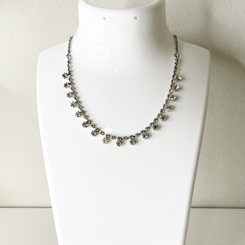 Vintage Avon Jewelry Necklace 90s Y2K rhinestone choker glam fashion sparkle